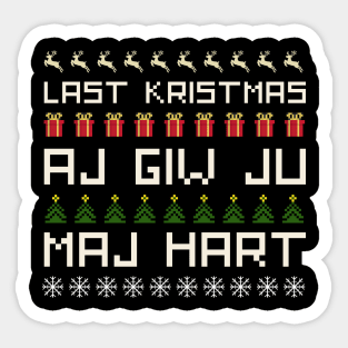 Christmas song parody Funny Sticker